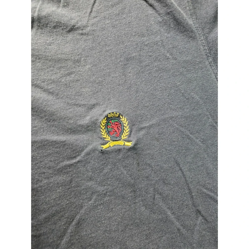 Tommy Hilfiger Mens Navy Blue Cotton Crest Logo T-Shirt Size M Short‎ Sleeve
